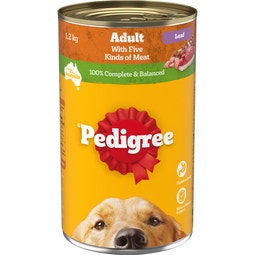 PEDIGREE ® Adult Wet Dog Food 5 Kinds Of Meat Loaf 1.2kg Can image