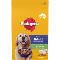 PEDIGREE® Senior 7+ Dry Dog Food With Real Turkey 3kg Bag image
