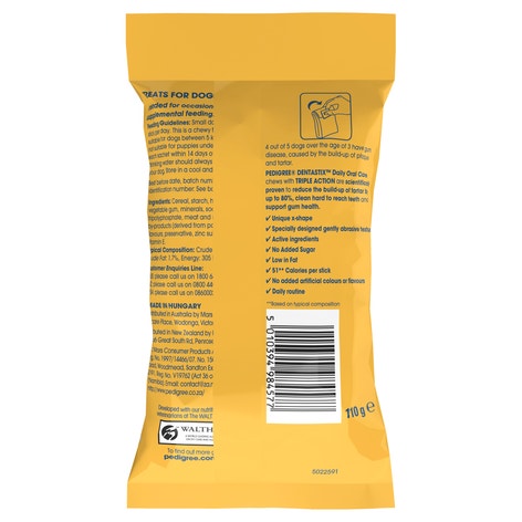 PEDIGREE® DENTASTIX Dog Treats Daily Oral Care Small Dog 7 Sticks