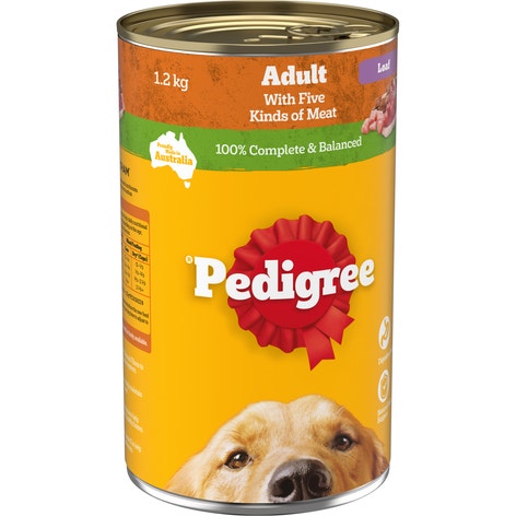 PEDIGREE Adult Wet Dog Food 5 Kinds Of Meat Loaf 1.2kg Can
