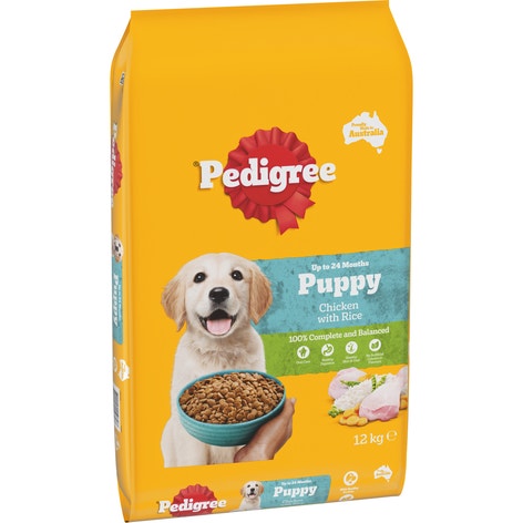PEDIGREE® Puppy Dry Dog Food Chicken & Rice 12kg Bag