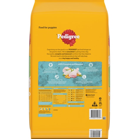 PEDIGREE® Puppy Dry Dog Food Chicken & Rice 12kg Bag