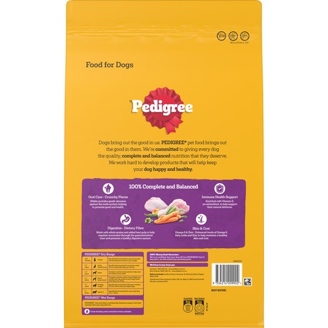 PEDIGREE® Adult Dry Dog Food With Real Chicken 3kg Bag