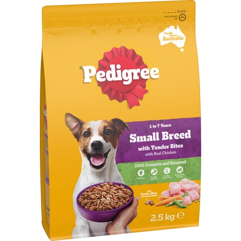 PEDIGREE® Small Breed Adult Dry Dog Food With Real Chicken 2.5kg Bag
