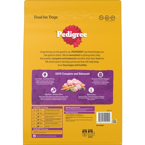 PEDIGREE® Small Breed Adult Dry Dog Food With Real Chicken 2.5kg Bag