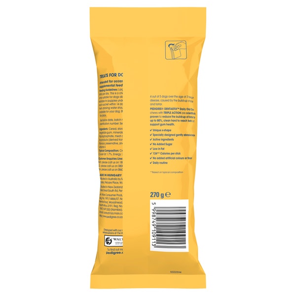 PEDIGREE® DENTASTIX Dog Treats Daily Oral Care Large Dog 7 Sticks