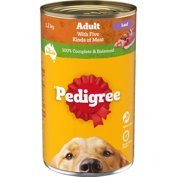PEDIGREE Adult Wet Dog Food 5 Kinds Of Meat Loaf 1.2kg Can