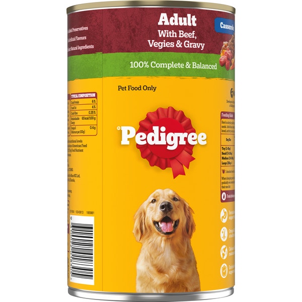 PEDIGREE® Adult Wet Dog Food Beef & Gravy Casserole 1.2kg Can