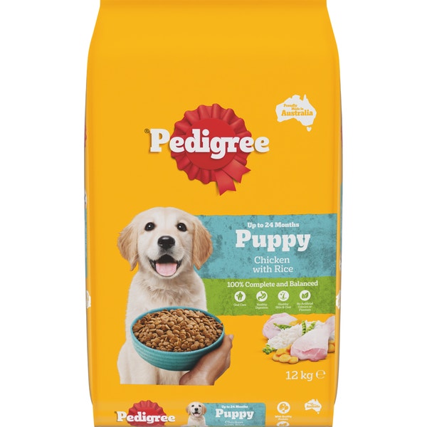 PEDIGREE® Puppy Dry Dog Food Chicken & Rice 12kg Bag