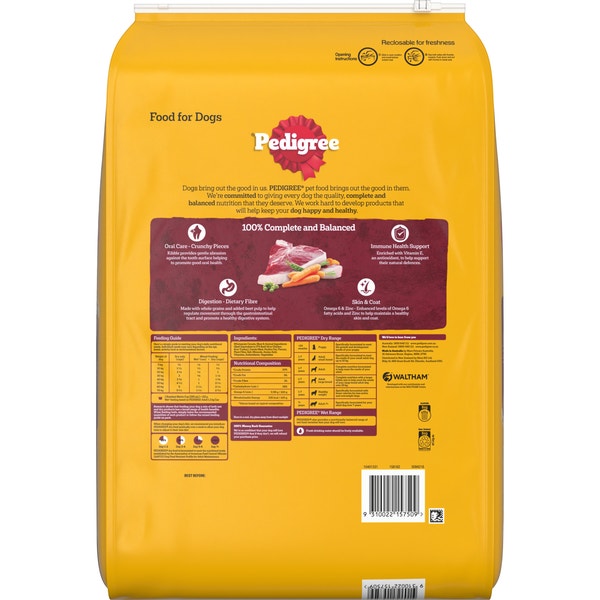 PEDIGREE® Adult Dry Dog Food With Real Beef 8kg Bag