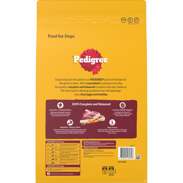 PEDIGREE® Adult Dry Dog Food With Real Beef 3kg Bag