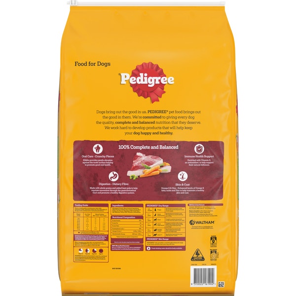 PEDIGREE® Adult Dry Dog Food With Real Beef & Vegies 15kg Bag