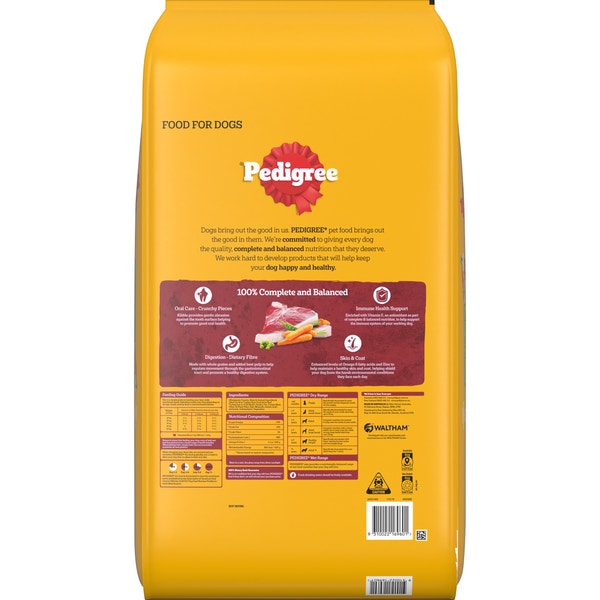PEDIGREE® Working Dog Formula Dry Dog Food With Real Beef 20kg Bag