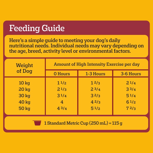 PEDIGREE® Working Dog Formula Dry Dog Food With Real Beef 20kg Bag